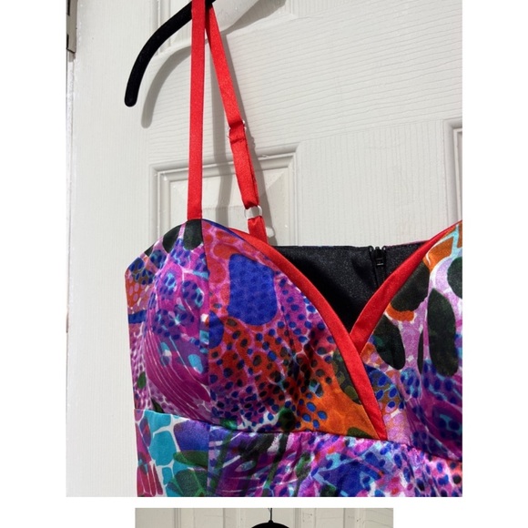 Boston Proper Sexy Splashy Rocker Dress, Size 4 - Picture 3 of 5